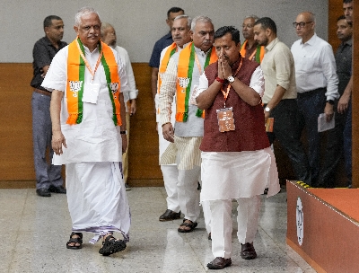 BJP president Nitin Nabin holds first meeting with newly appointed team at party HQs