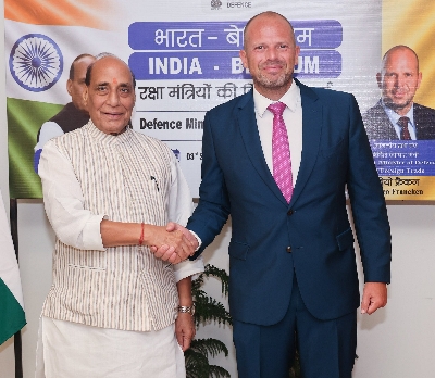 Rajnath Singh, Belgian counterpart Francken review defence ties, industrial cooperation 